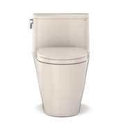 TOTO MS642124CEFG#12 Nexus One-Piece Elongated 1.28 GPF Universal Height Toilet with CEFIONTECT and SS124 SoftClose Seat, WASHLET+ Ready, Sedona Beige - view 7