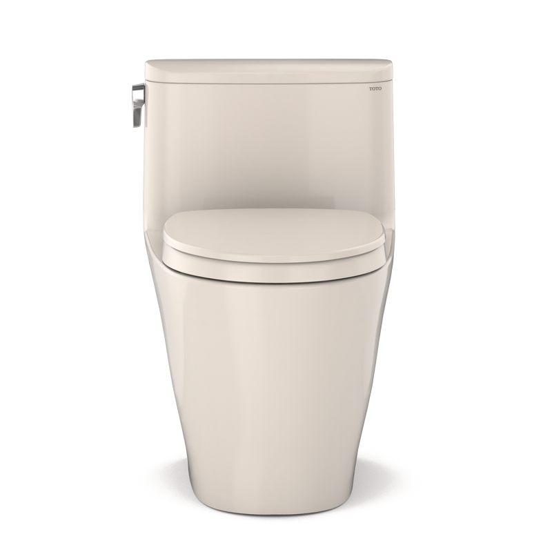 TOTO MS642124CEFG#12 Nexus One-Piece Elongated 1.28 GPF Universal Height Toilet with CEFIONTECT and SS124 SoftClose Seat, WASHLET+ Ready, Sedona Beige - view 7