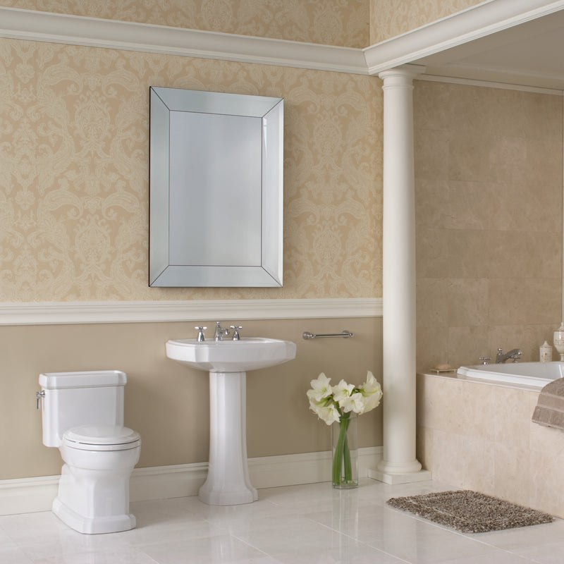 TOTO MS974224CEFG#01 Eco Guinevere Elongated 1.28 GPF Universal Height Skirted Toilet with CEFIONTECT and SoftClose Seat, Cotton White - view 6