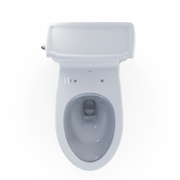 TOTO CST974CEFGAT40#01 Eco Guinevere WASHLET+ Ready Elongated 1.28 GPF Universal Height Skirted Toilet with CEFIONTECT, Cotton White - view 7