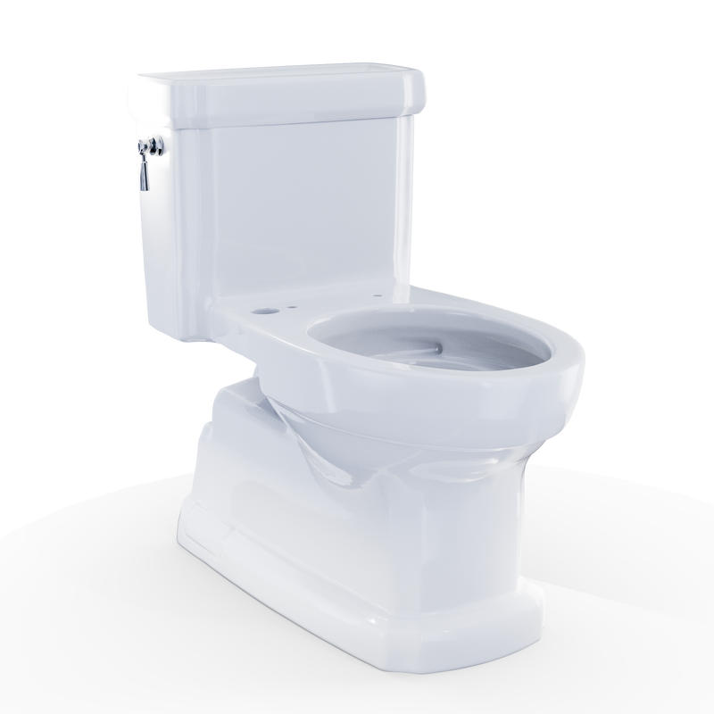 TOTO CST974CEFGAT40#01 Eco Guinevere WASHLET+ Ready Elongated 1.28 GPF Universal Height Skirted Toilet with CEFIONTECT, Cotton White - view 6