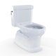 TOTO CST974CEFGAT40#01 Eco Guinevere WASHLET+ Ready Elongated 1.28 GPF Universal Height Skirted Toilet with CEFIONTECT, Cotton White