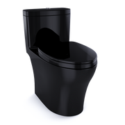 TOTO MS646124CEMFN#51 Aquia IV One-Piece Elongated Dual Flush 1.28 and 0.9 GPF Universal Height, WASHLET+ Ready Toilet, Ebony