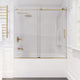 Anzzi Don Series Frameless Sliding Tub Door in Brushed Gold