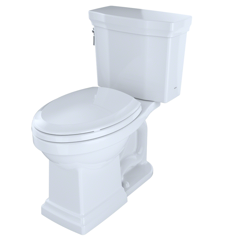 TOTO CST404CEFG#01 Promenade II Two-Piece Elongated 1.28 GPF Universal Height Toilet with CEFIONTECT, Cotton White - view 3