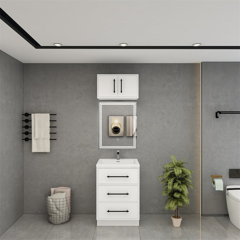 Moreno Bath VICTORIA-24FS Victoria 24" Freestanding Bathroom Vanity with Reinforced Acrylic Sink
