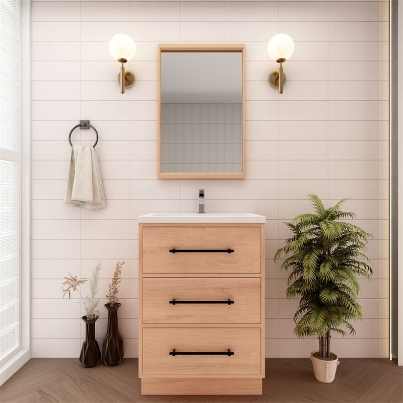 Moreno Bath VICTORIA-24FS Victoria 24" Freestanding Bathroom Vanity with Reinforced Acrylic Sink