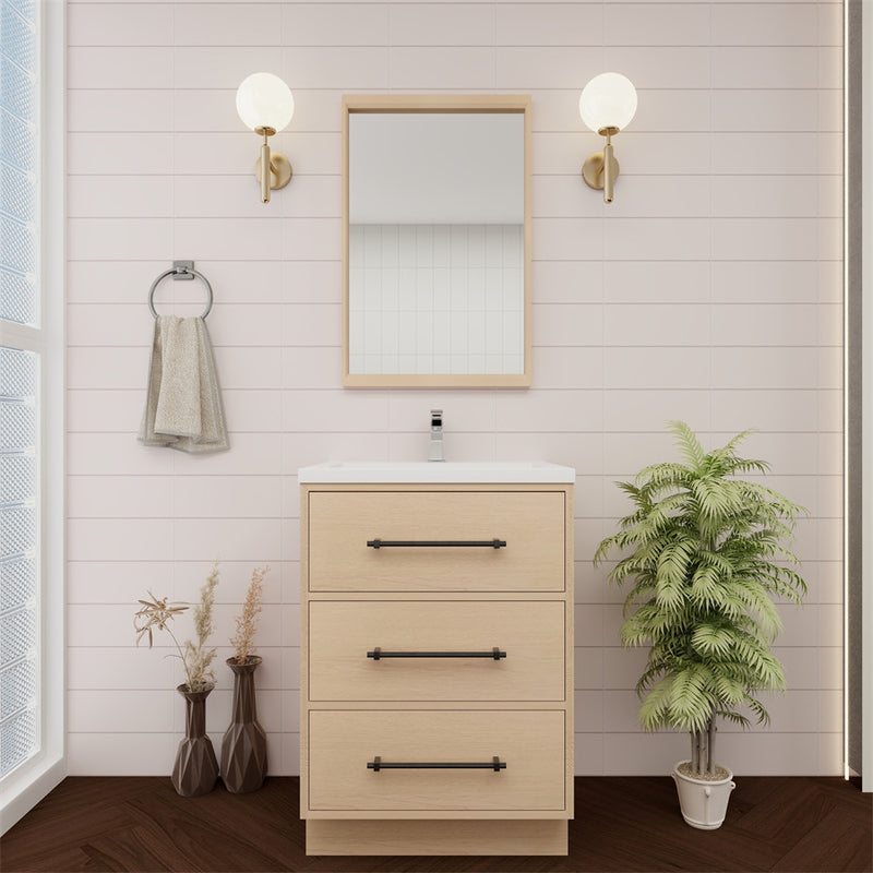Moreno Bath VICTORIA-24FS Victoria 24" Freestanding Bathroom Vanity with Reinforced Acrylic Sink