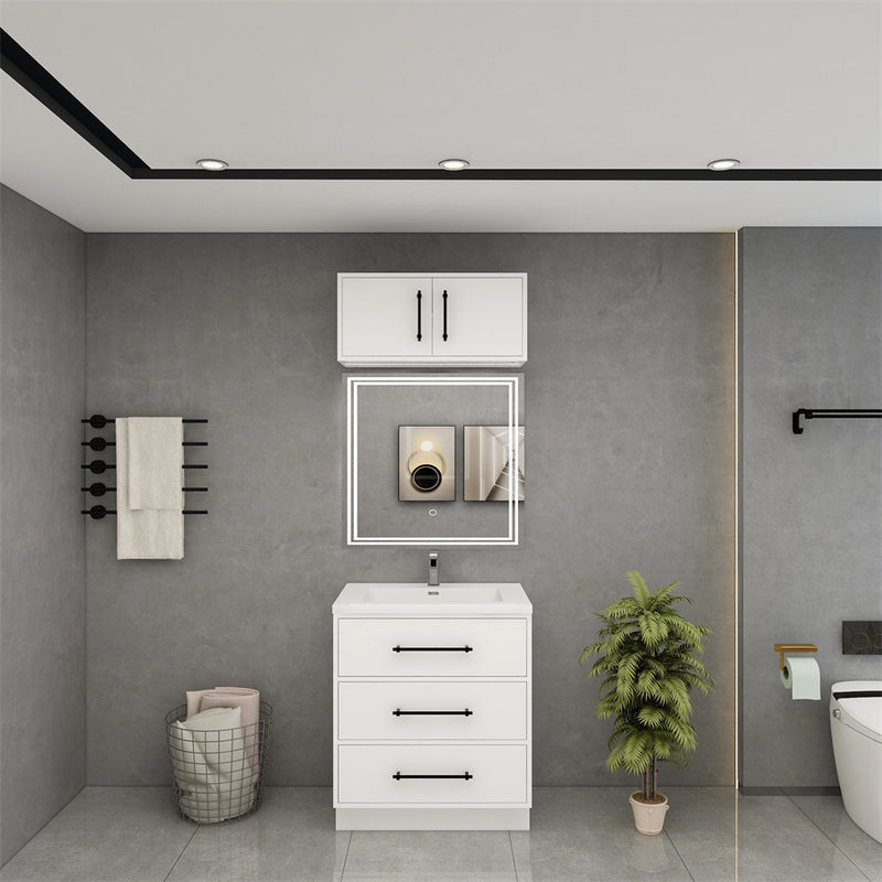 Moreno Bath VICTORIA-30FS Victoria 30" Freestanding Bathroom Vanity with Reinforced Acrylic Sink