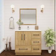 Moreno Bath VICTORIA-36RFS Victoria 36" Freestanding Bathroom Vanity Right Side Drawers with Reinforced Acrylic Sink - view 4