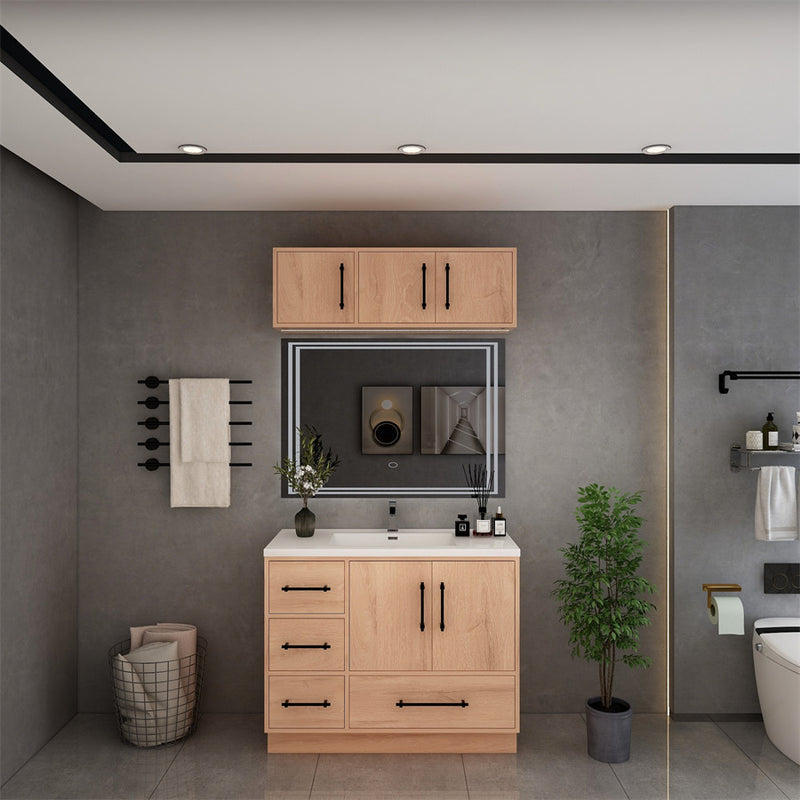 Moreno Bath VICTORIA-42LFS Victoria 42" Freestanding Bathroom Vanity Left Side Drawers with Reinforced Acrylic Sink