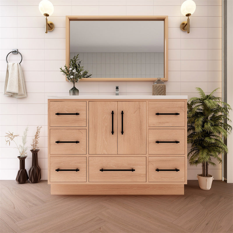Moreno Bath VICTORIA-48FS Victoria 48" Freestanding Bathroom Vanity with Reinforced Acrylic Sink