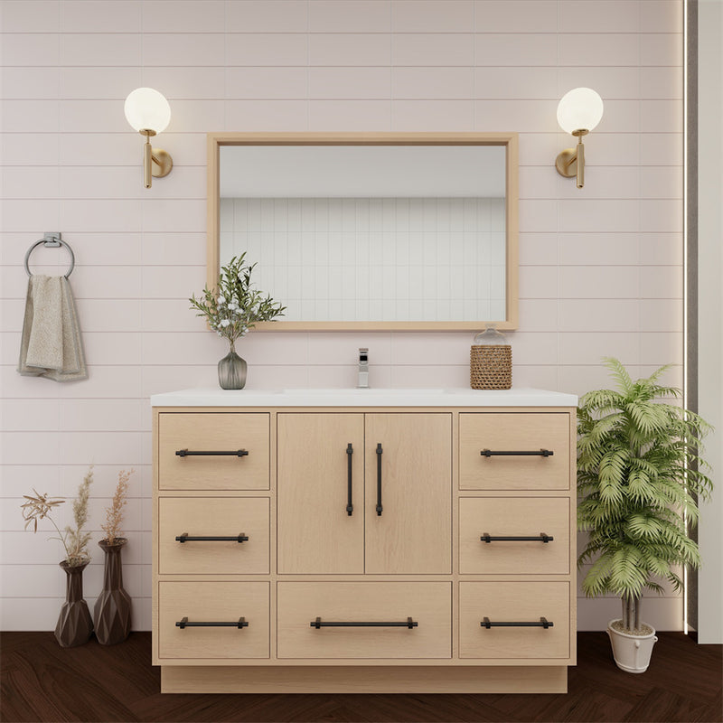 Moreno Bath VICTORIA-48FS Victoria 48" Freestanding Bathroom Vanity with Reinforced Acrylic Sink