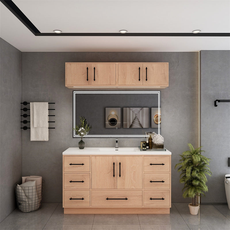 Moreno Bath VICTORIA-60SFS Victoria 60" Freestanding Bathroom Vanity with Reinforced Acrylic Single Sink
