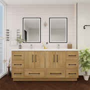 Moreno Bath VICTORIA-72DFS Victoria 72" Freestanding Bathroom Vanity with Reinforced Acrylic Double Sink - view 2