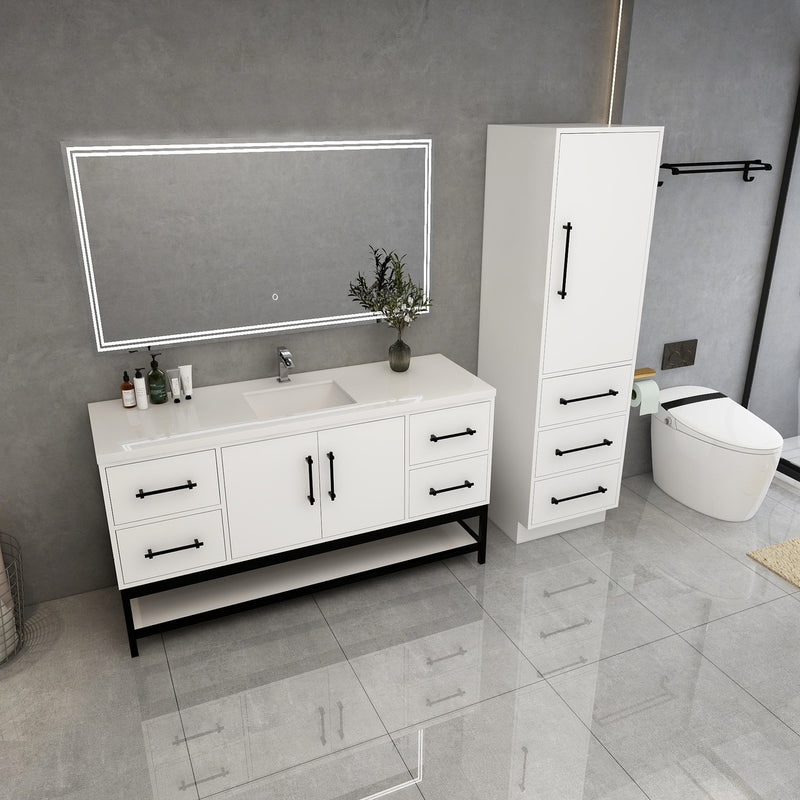 Moreno Bath VICTORIA-FM Victoria Freestanding Open Shelf Bathroom Vanity 24" - 84"