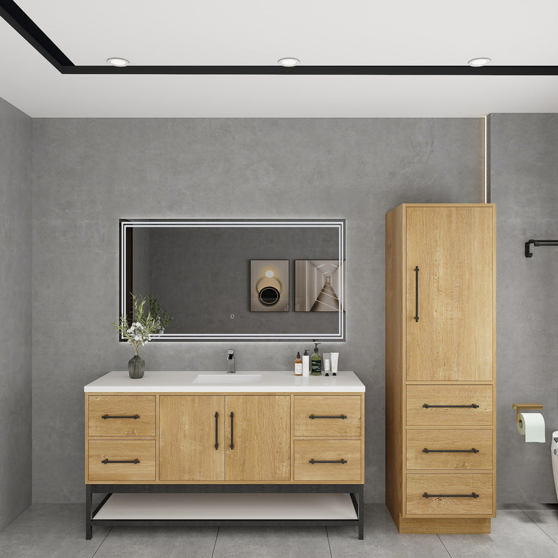 Moreno Bath VICTORIA-FM Victoria Freestanding Open Shelf Bathroom Vanity 24" - 84"