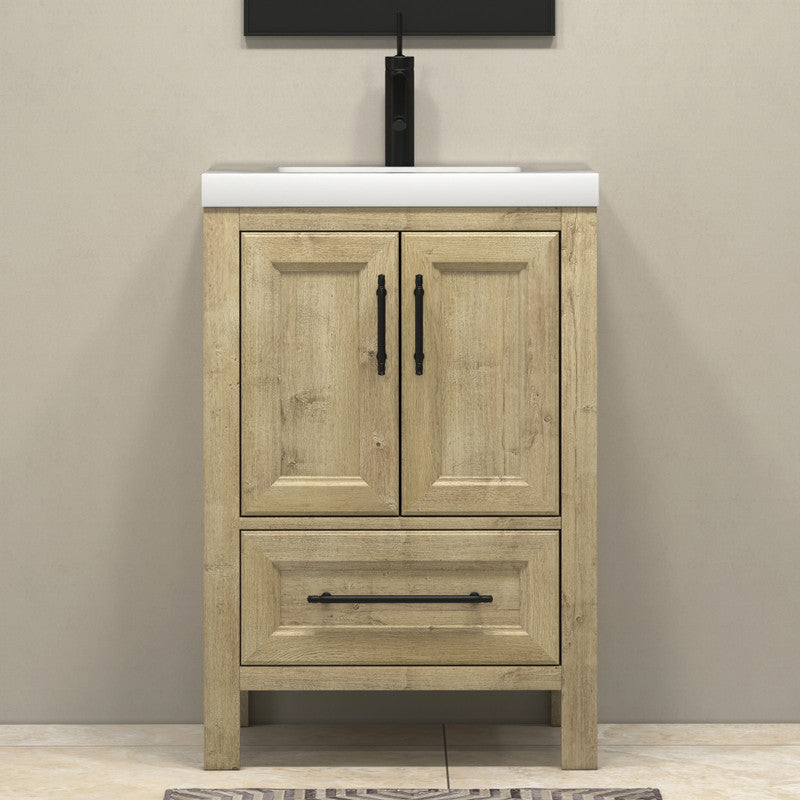 Moreno Bath VIV-24 VIV 24" Solid Wood Freestanding Bathroom Vanity with Reinforced Acrylic Sink