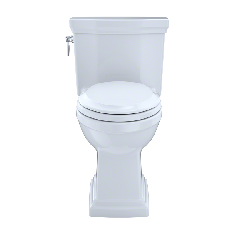 TOTO MS814224CEFRG#01 Promenade II One-Piece Elongated 1.28 GPF Universal Height Toilet with CEFIONTECT and Right-Hand Trip Lever, Cotton White - view 2