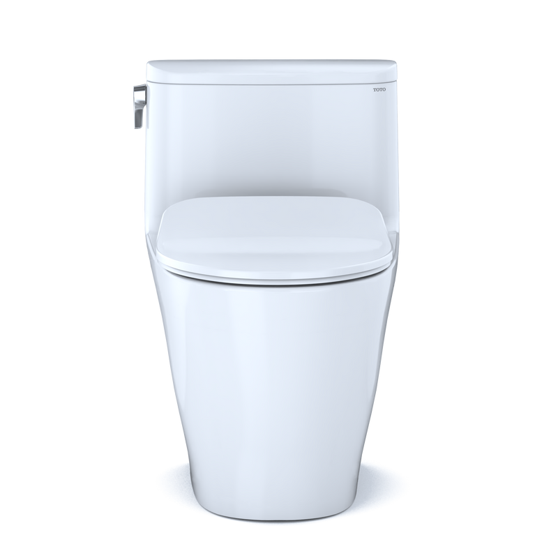 TOTO MS642234CEFG#01 Nexus One-Piece Elongated 1.28 GPF Universal Height Toilet with CEFIONTECT and SS234 SoftClose Seat, WASHLET+ Ready, Cotton White - view 7