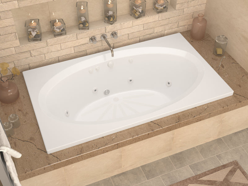 Atlantis Whirlpool 4272VCWL Imperial Series 71 in. x 42 in. Rectangular Whirlpool Bathtub with Center drain and V-Style Back Jets in Glossy White lifestyle