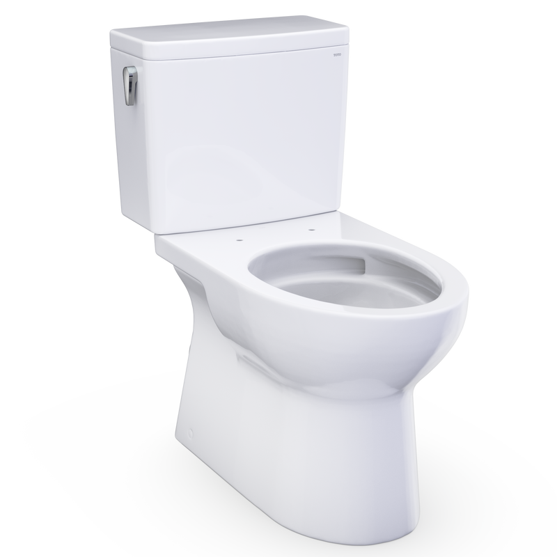 TOTO CST472CEFG#01 Glaston Two-Piece Elongated 1.28 GPF Universal Height Toilet with CEFIONTECT, Cotton White