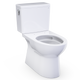 TOTO CST472CEFG#01 Glaston Two-Piece Elongated 1.28 GPF Universal Height Toilet with CEFIONTECT, Cotton White