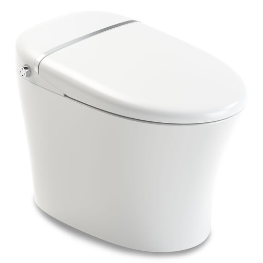 Anzzi TL-STSF851WH ENVO Aura Elongated 1.28 GPF Smart Bidet Toilet with Remote Control, Auto Flush, Heated Seat, and Deo