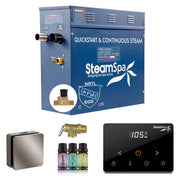 SteamSpa Oasis Series Generator Square Wireless Auto Drain - Brushed Nickel