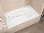 Atlantis Whirlpool 4272PWL Tigers Eye Series 71 in. x 42 in. Rectangular Whirlpool Bathtub with Left Drain and V-Style Back Jets in Glossy White lifestyle