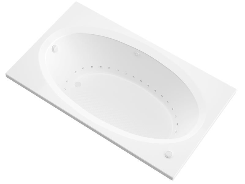 Atlantis Whirlpool 4384VAL Imperial Series 84 in. x 43 in. Rectangular Air Bathtub with Left Side Drain and Aromatherapy in Glossy Smooth White