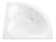 Atlantis Whirlpool 6060AWL Alexandria 60 x 60 Corner Whirlpool Jetted Bathtub