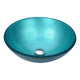 Anzzi LS-AZ281 Posh Series 17 in. Bathroom Vessel Sink with Scratch-Tough and Stain-Resistant Non-Porous Surface in Coral Blue Glass