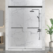Anzzi SD-AZ21-01CH Ward Series 76 in. x 44-48 in. Frameless Sliding Shower Door in Polished Chrome with 3/8" (10mm) - view 4