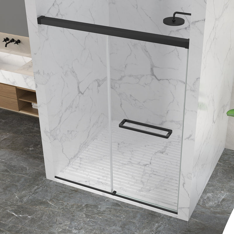Anzzi SD-AZ21-01CH Ward Series 76 in. x 44-48 in. Frameless Sliding Shower Door in Polished Chrome with 3/8" (10mm) - view 5