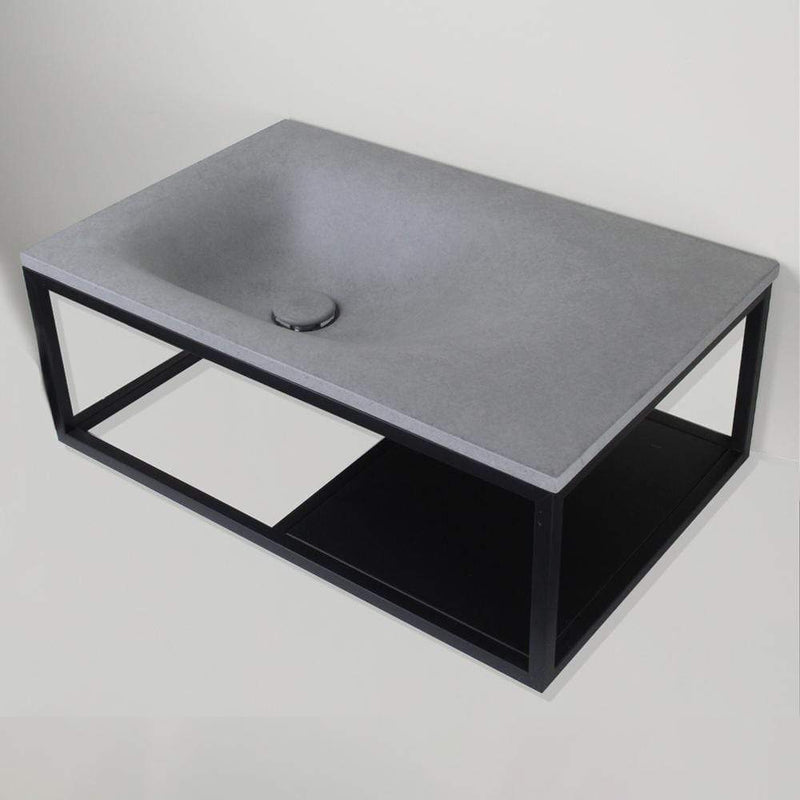 Waterloo Cast Concrete Wall-Mount Sink - Light Gray