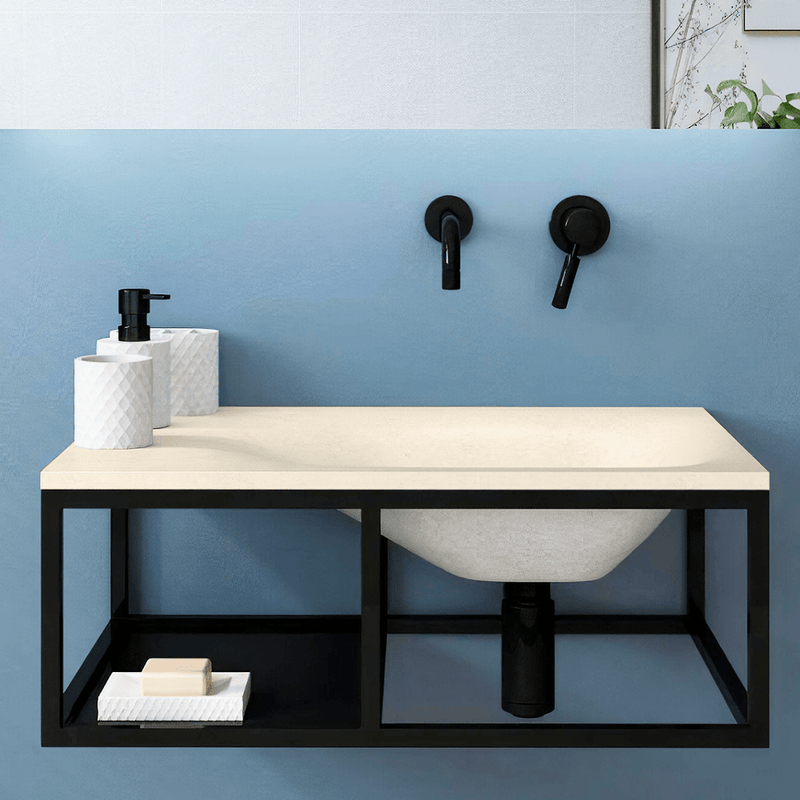 Waterloo Cast Concrete Wall-Mount Sink - Sandstone