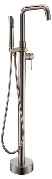 Anzzi Moray Series 2-Handle Freestanding Tub Faucet with Hand Shower in Brushed Nickel