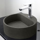 Welland Round Cast Concrete Vessel Sink - Dark Grey