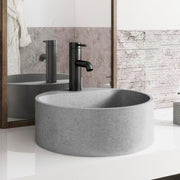 Welland Round Cast Concrete Vessel Sink - Light Grey