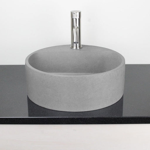 Welland Round Cast Concrete Vessel Sink - Light Grey