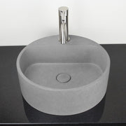 Welland Round Cast Concrete Vessel Sink - Light Grey