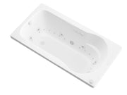 Atlantis Whirlpool 3260ZDL Zircon 60 in. x 32 in. Rectangular Whirlpool and Air Bathtub with Left Drain and VS Jets and Aroma in Glossy White