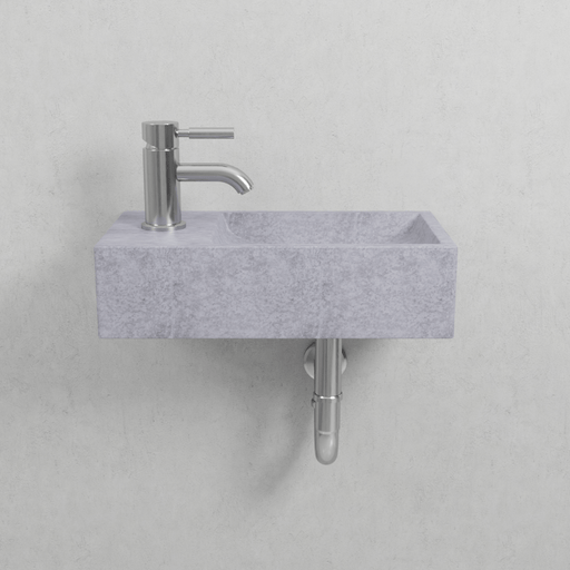 Winkler Rectangular Cast Concrete Wall-Mount Sink - Light Grey