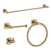 Anzzi Essence Series 4-Piece Bathroom Hardware Accessory Set in Brushed Gold
