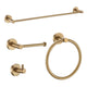 Anzzi Essence Series 4-Piece Bathroom Hardware Accessory Set in Brushed Gold