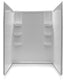 Anzzi Lex-Class 60 in. x 36 in. x 74 in. 3-Piece DIY Friendly Alcove Shower Surround in White