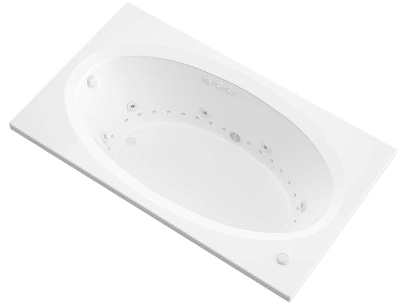 Atlantis Whirlpool 4260VDR Vogue 42 x 60 Rectangular Air & Whirlpool Jetted Bathtub with Reversible Drain
