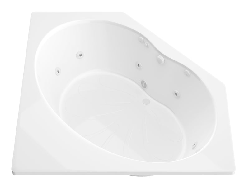 Atlantis Whirlpool 6060EWL Eclipse 60 x 60 Corner Whirlpool Jetted Bathtub