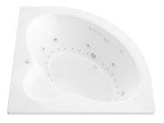 Atlantis Whirlpool 6060ADL Jasper 85 in. x 67 in. Corner Whirlpool and Air Bathtub with Center drain and VS Jets and Aromatherapy in Glossy White